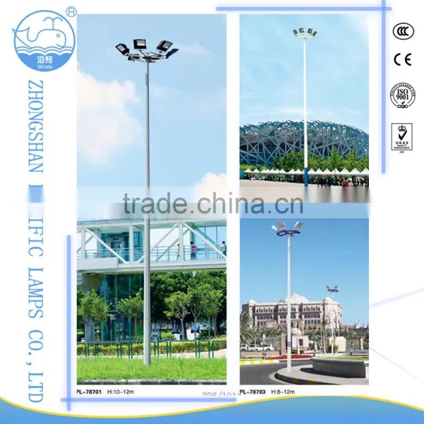 Hot-dip Galvanized Then Powder Coating Q235 Pole With 6-8 Pcs 50w Led Flood Light