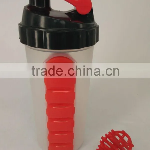 2016 Newest PATENTED Protein Shaker Bottle With Pill Box