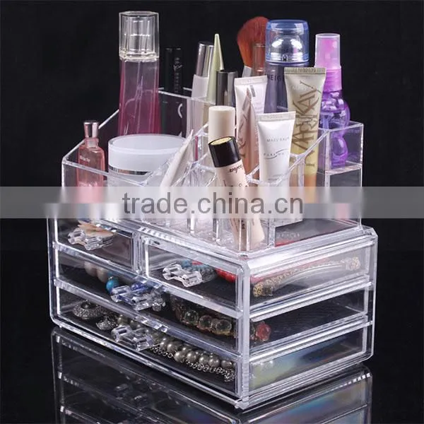 Acrylic Jewelry & Cosmetic Storage Display Organizer Crystal Makeup Cabinet photo-2