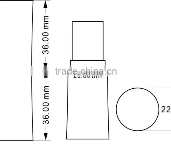Wholesale Manufacturer Empty Cosmetic Black Lighted Lipstick Tube photo-2