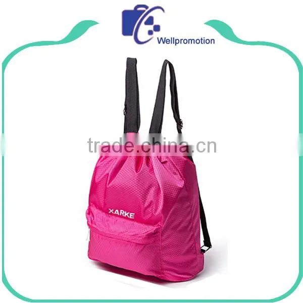 New Arrival Colorful Polyester Drawstring School Backpack Bag photo-6