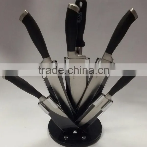 Kitchen Knife Set of High-grade Steel Cutter Knife Head Handle Gift Set Six Piece Acrylic Knife