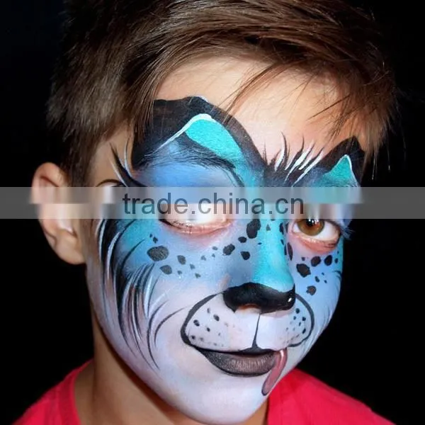 Custom Animal Dog Water Transfer Full Face Tattoo for Kids Makeup Face Mask Stickers Makeup Face Paint Supplier