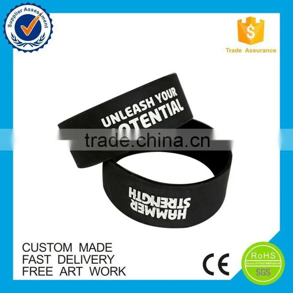 2016 Newest China Custom Amazing Embossed Wristband Silicone photo-2