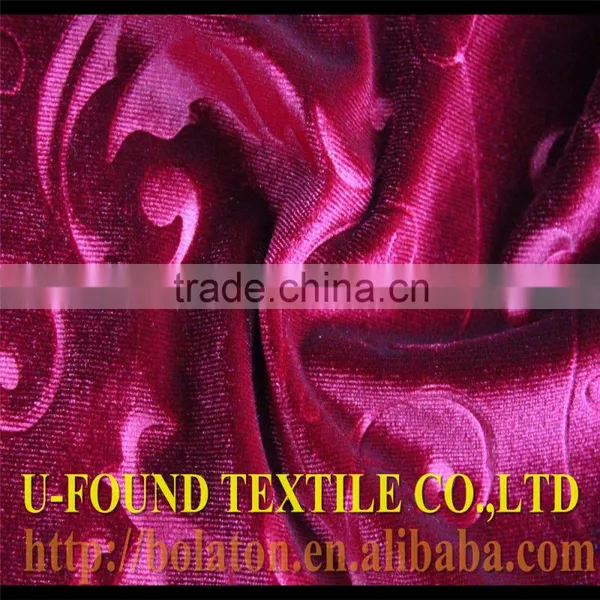 HIGH QUALITY EXPORT 100%POLYESTER WARP KNITTING JACQUARD SHINNY WARP KOREA VELVET,WARP KNITTED PLAIN DYED EMBOSSED VELVET FABRIC photo-3
