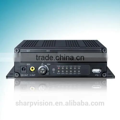 4CH sd Card Mobile Dvr With 3g/4g, Wifi, Gps, G-sensor