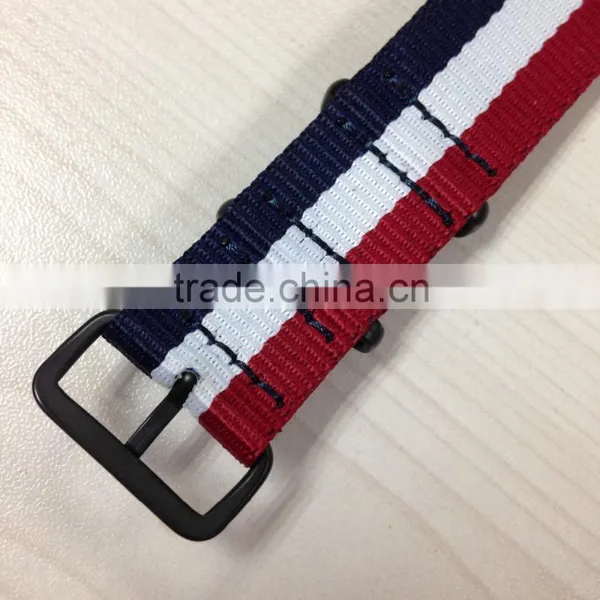 Wholesale French Flag Nato Nylon Watch Band With Pvd Hardware photo-3