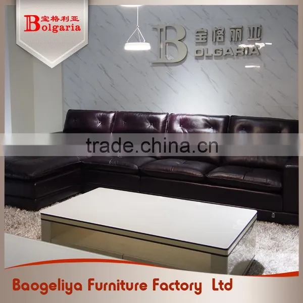 New Design Top Home Furniture Corner Recliner Stanley Leather Sofa India photo-2