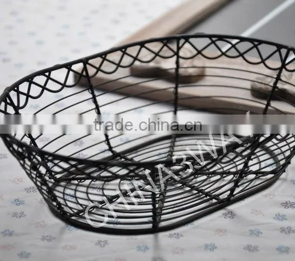 Handmade Fruit Picking Garden Metal Wire Basket photo-3