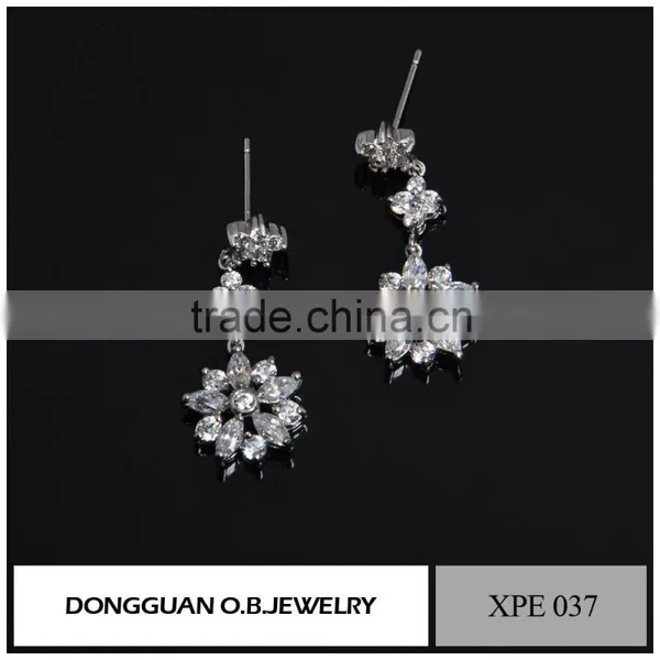 Fashion Silver Jewellery Crystal Earring Studs Wholesale For Ladies On Wholesale photo-6