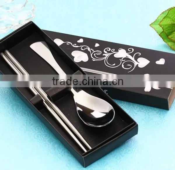 Stainless Steel Chopsticks Spoon Wedding Giveaway Gift photo-2