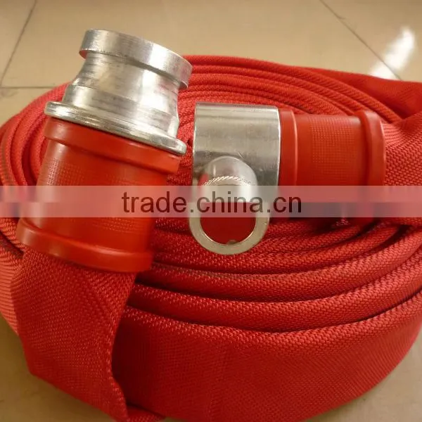 Red Color Polyester Filament Fire Fighting Hose