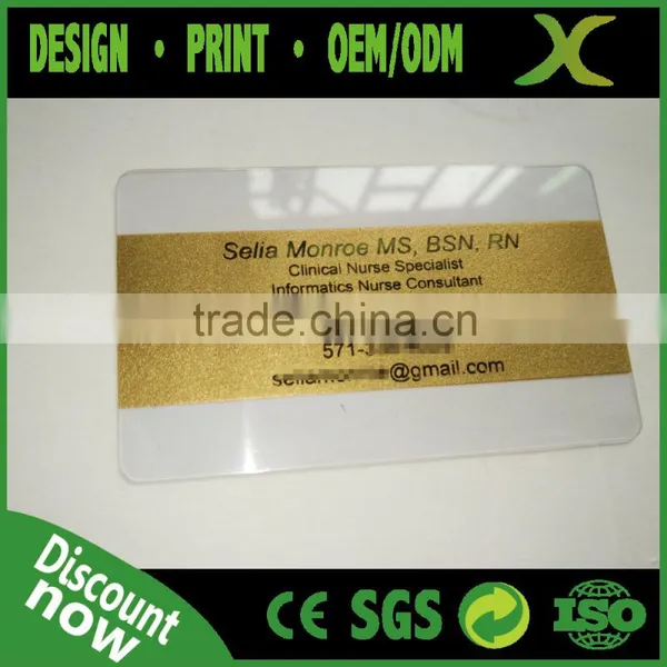 Free Design~~!! Best Material High Quality Business Card Transparent/ Transparent Pvc Card photo-3