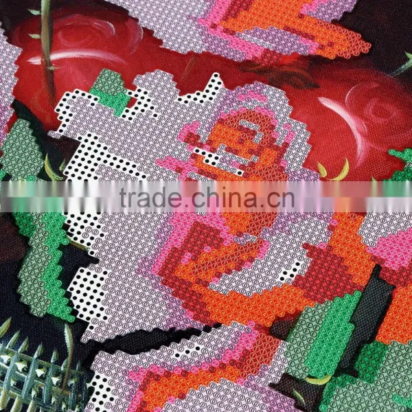 5D DIY Blooming Rose Restaurant Embroidered Faux Diamond Square Full Diamond photo-3