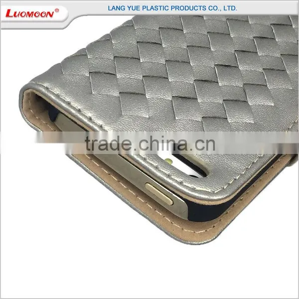 Woven Patttern Stand Leather Flip Cover Phone Case for Gionee Ctrl v5 v4 Marathon m3 photo-4