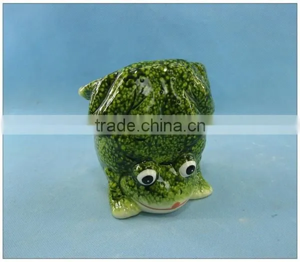 Ceramic Frog Garden Pot, Pottery Garden Decoration Flower Pot, Garden Frog Planter photo-2