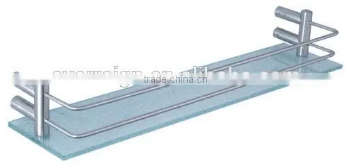 wall mounted bathroom glass shelf