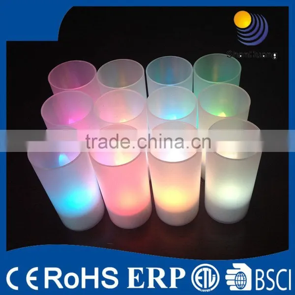 ABS Pillar Flamless Rechargeable Colorful Candle With Stand and Remote Control photo-5