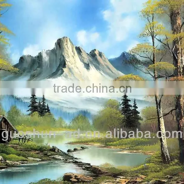 High Glossy Gray Base Polyester Oil Canvas