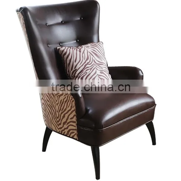 Antique Single Leisure Wing Sofa Chair for Living Room photo-5