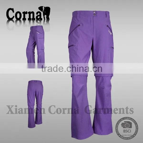 Spring Autumn Soft Polyester Detachable Trouser Nylon Cottony Stretch Fashionable Ladies Pants Ladies Suit With High Quality photo-4