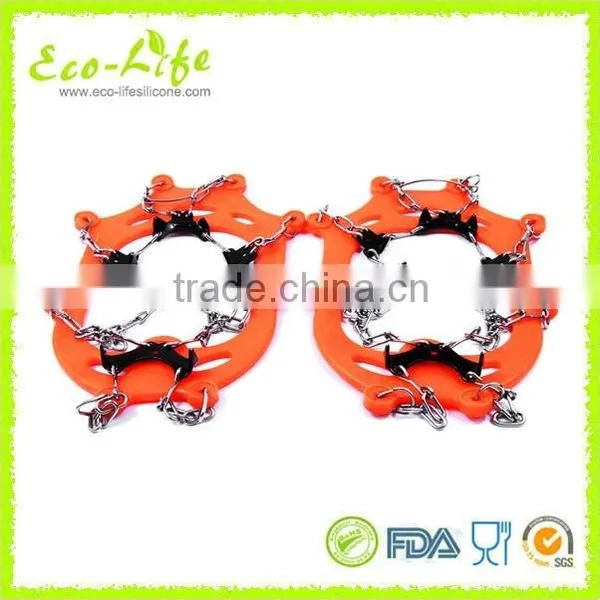1 Pair Portable Skidproof Snow Spike Anti-Slip Silicone Ice Crampons, Ice Grippers photo-5