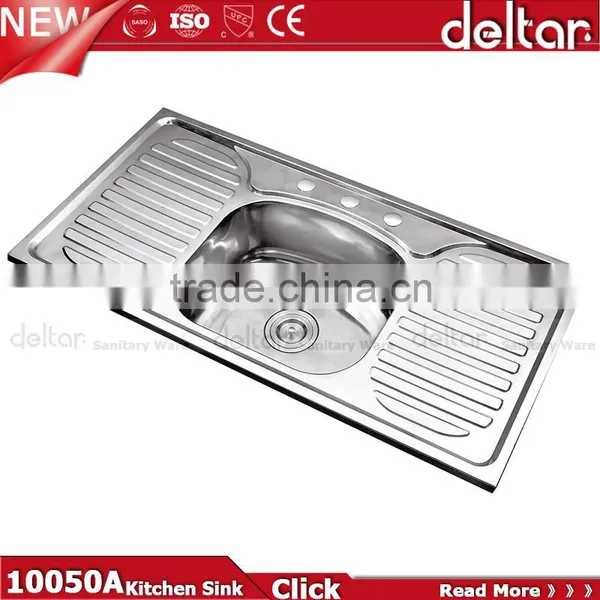 Vanity Top Deep Double Kitchen Sink, Supply China Round/square Kitchen Sink Two Hole Basin Sink photo-2