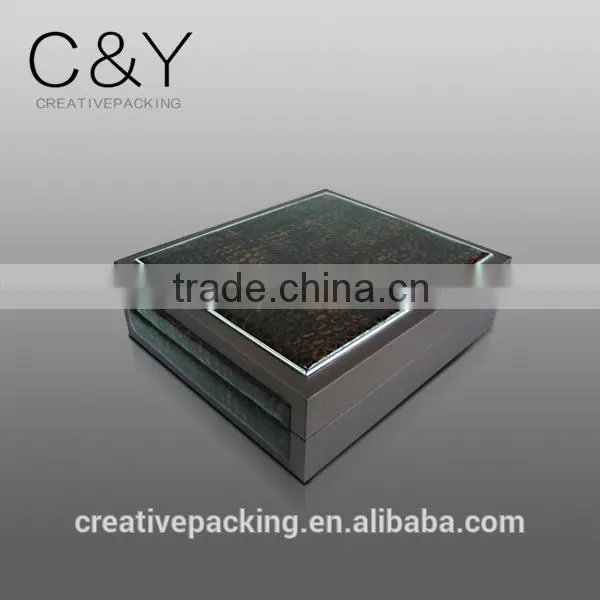 100% Personalized Luxury Leather and Wood Jewelry Box for Storage