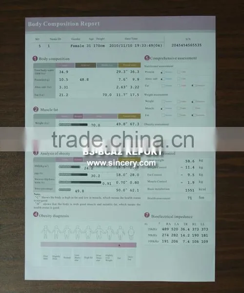 2015 Hot Sale Body Fat Analyzer Machine, Body Composition Analyzer photo-6