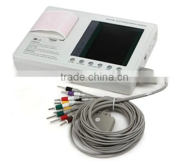3 Channel 12 Lead Color Screen ECG EKG Machine Electrocardiograph by Wholesale Price photo-5