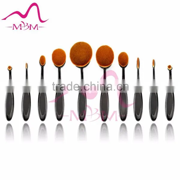 Wholesale Makeup Sets Plastic Handle Beauty Oval Cream Puff Powder Brush
