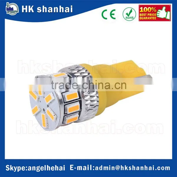 Led T10 White Wedge Amber Yellow 194 168 2825 W5W LED Super Bright SMD3014 T10 Led Car Lights Bulbs photo-6