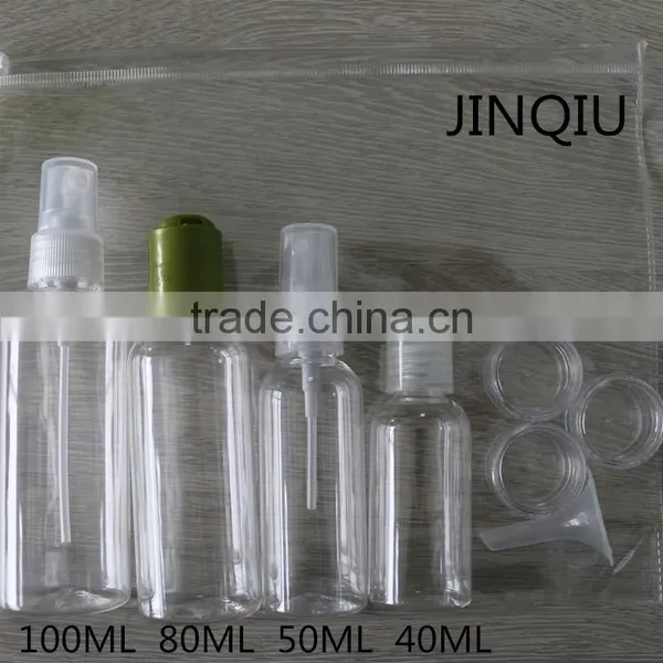 Travel Spryaer Bottle Set Travel Kit ,100ml/80ml/50ml/40ml Travel Bottle Set ,travel Bottle Set With Cream Jar