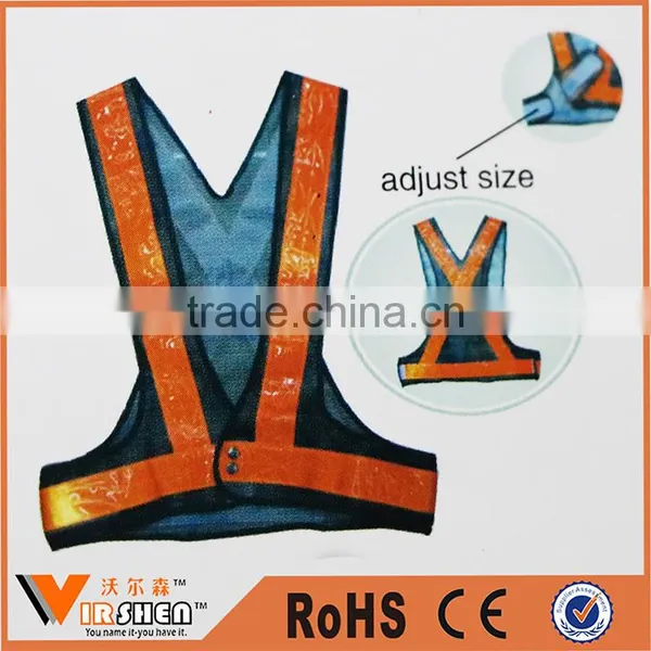 High Visibility Reflective Navy Blue Mesh Safety Vest