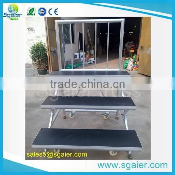 Folding Aluminium Easy Move Choral Stage With Wheels photo-3