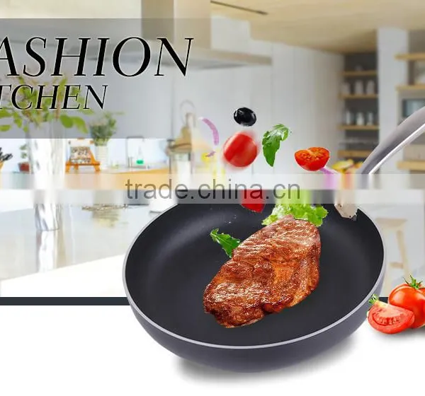 Aluminum Cut Rim Sanded Outside Non-stick Round Gas Frying Pan photo-6