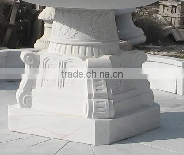 Large Outdoor Stone Fountain With Lady Statue photo-3