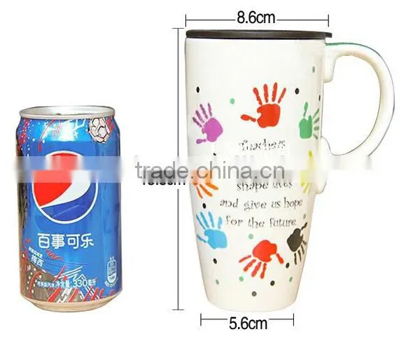 Custom Ceramic Couple Mug Cup With Lid photo-3