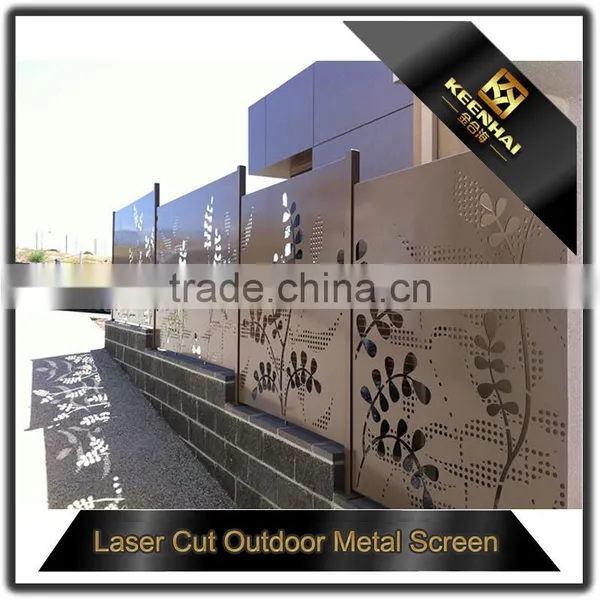 Decorative Laser Cutting Aluminum Perforated Metal Sheet Fence for Garden photo-4