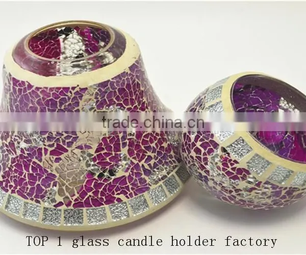 Purple Mosaic Glass Jar With Lid photo-5