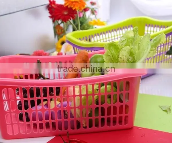 Promotional Plastic Large Size Storage Basket Kitchen Accessories Wash Fruit Vegetable Sieve Storage Basket Dropping Water photo-5