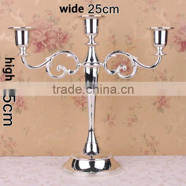 Free Shipping Metal Candle Holder Equisite European 3-arm for Wedding Decoration Candlestick Romantic Dinner Candle Holders photo-4