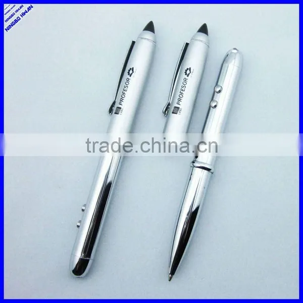 High quality 2 in 1 metal promotional laser point pen with flashlight