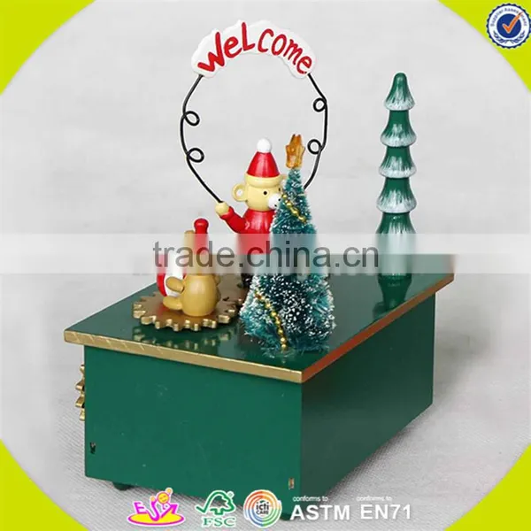 Wholesale Baby Wooden Musical Box Christmas Kids Wooden Musical Box Fashioned Wooden Musical Box W07B017A photo-3