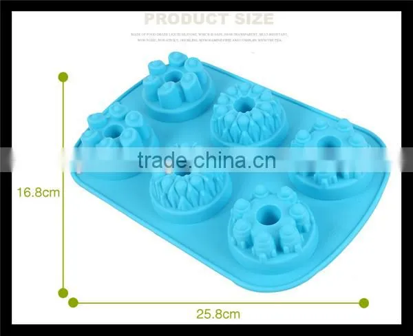 Silicone Cake Mold SOAP Mold Chocolate Molds Six-Castle Cake Pan photo-4