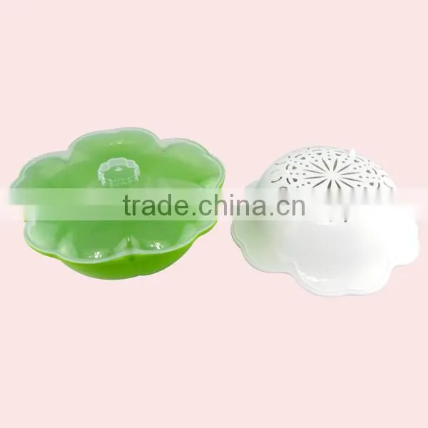 Double Layer Flower Shape Multi-purpose Kitchen Plastic Sieve With Lid photo-4