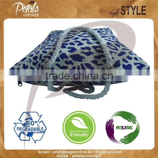 Biodegardable Low Price Beach Bag Made From Golden Fiber Jute photo-2