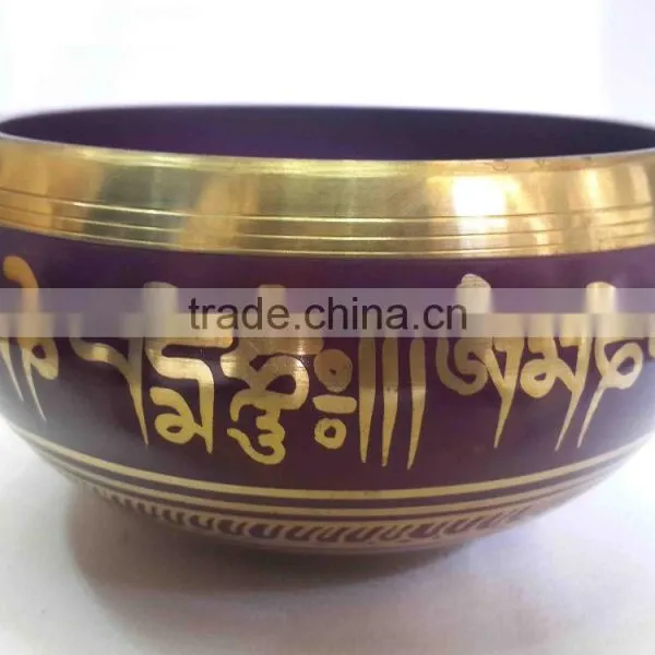 Best Selling Symbolic Colored Tibetan Healing Meditation Singing Bowl photo-2