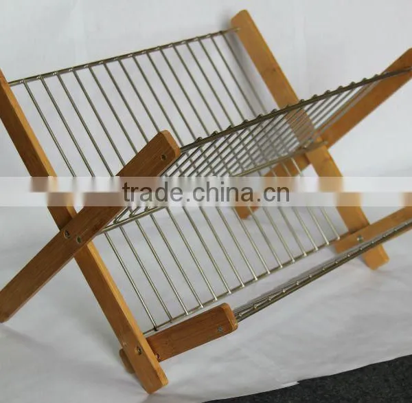 Bamboo Dish Rack With S/s Liner