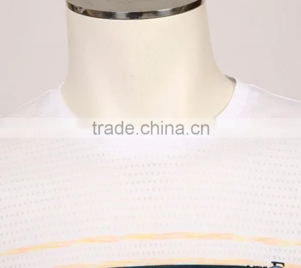 Mens Private Label White Stripe Cotton Solid t Shirt photo-3